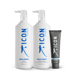 PACK ANTI FRIZZ : CHAMPU 1L + ACONDICIONADOR 1L + SMOOTH 150