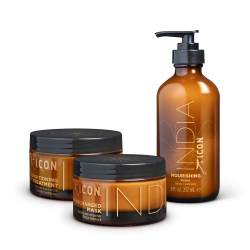 PACK INDIA NOURISHING SHAMPOO + CONDITIONING TREATMENT + SUPERCHARGED MASK